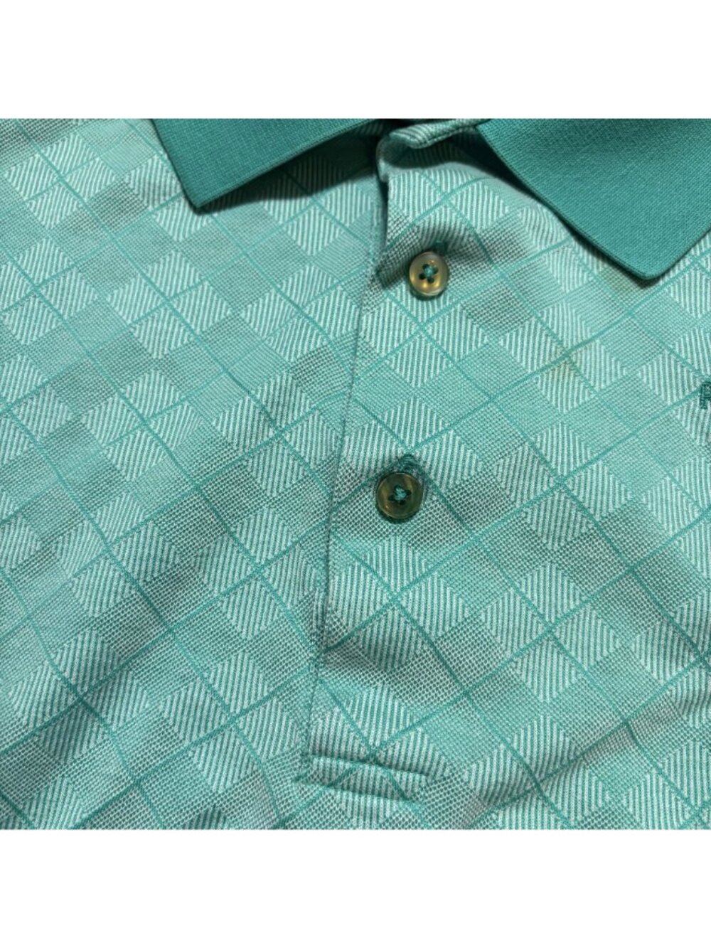 Alabamas RTJ Robert Trent Jones XL Polo Shirt Mint Green Diamond Golf Preppy - Picture 10 of 10